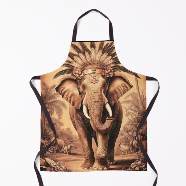 Item preview, Elephant Portrait. abstract elephant, vintage elephant, wild elephant designed and sold by ElephantVibes.
