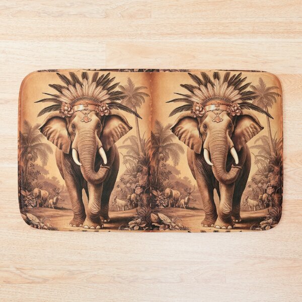 Item preview, Elephant Portrait. abstract elephant, vintage elephant, wild elephant designed and sold by ElephantVibes.
