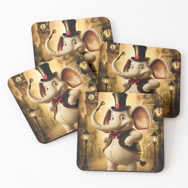 Item preview, Elephant Portrait. abstract elephant, vintage elephant, elephant character designed and sold by ElephantVibes.