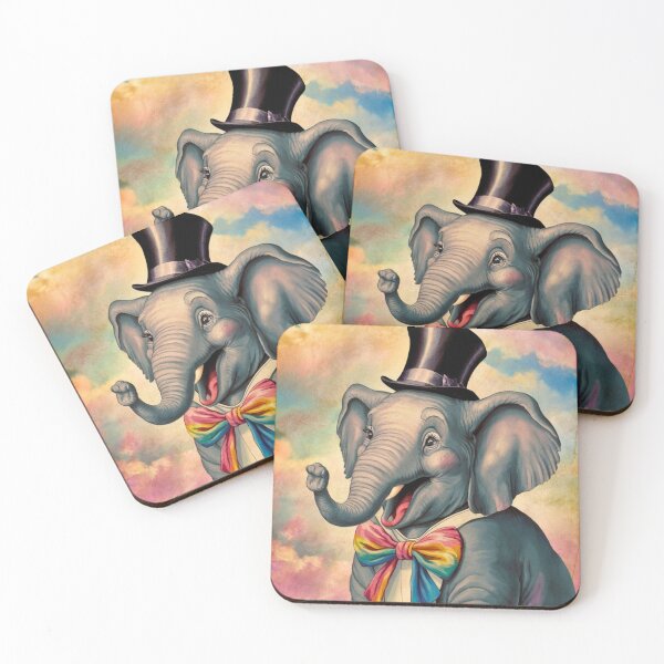 Item preview, Elephant Portrait. abstract elephant, vintage elephant, elephant character designed and sold by ElephantVibes.