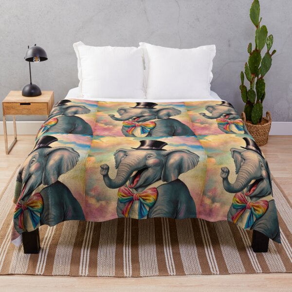 Item preview, Elephant Portrait. abstract elephant, vintage elephant, elephant character designed and sold by ElephantVibes.