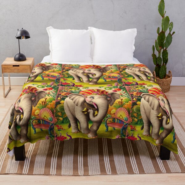 Item preview, Elephant Portrait. abstract elephant, vintage elephant, wild elephant designed and sold by ElephantVibes.