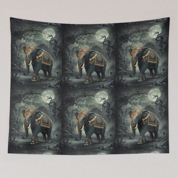 Item preview, Elephant Portrait. abstract elephant, vintage elephant, wild elephant designed and sold by ElephantVibes.