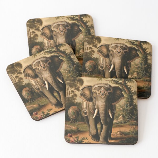 Item preview, Elephant Portrait. abstract elephant, vintage elephant, wild elephant designed and sold by ElephantVibes.