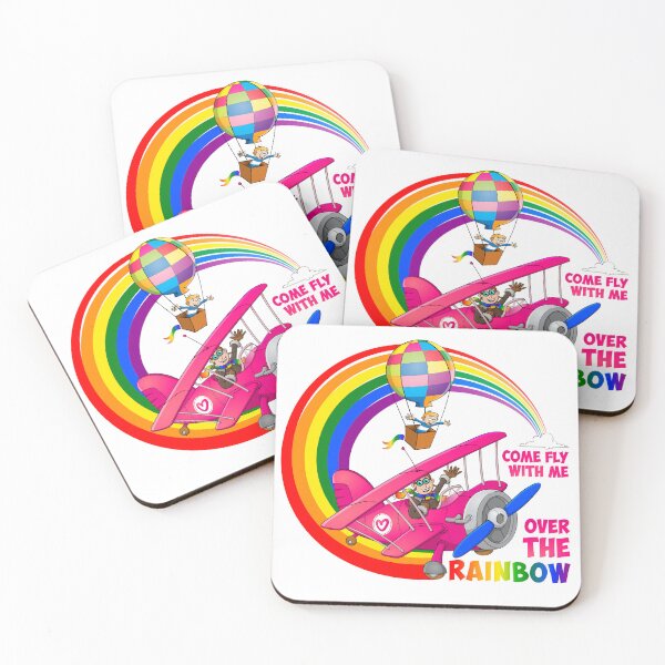 Item preview, Come fly with me over the rainbow - lgbt illustration designed and sold by Stef Ringoot, cartoons and illustrations.