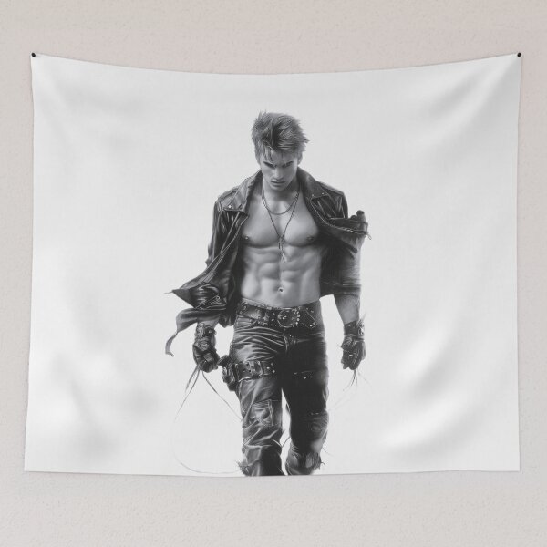 Item preview, Vagrant biker in leather jacket designed and sold by Kynaios.