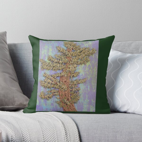 Lone Crooked Pine Tree Throw Pillow