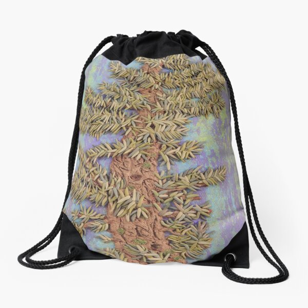 Lone Crooked Pine Tree Drawstring Bag