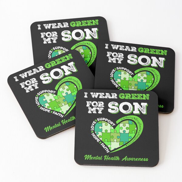 Item preview, I Wear Green For My Son Mental Health Awareness Mom Dad designed and sold by donvector.