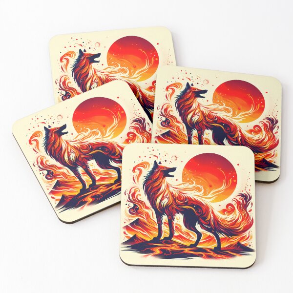 Item preview, Lava Fire Wolf, Ai Generated Art  designed and sold by ACC .
