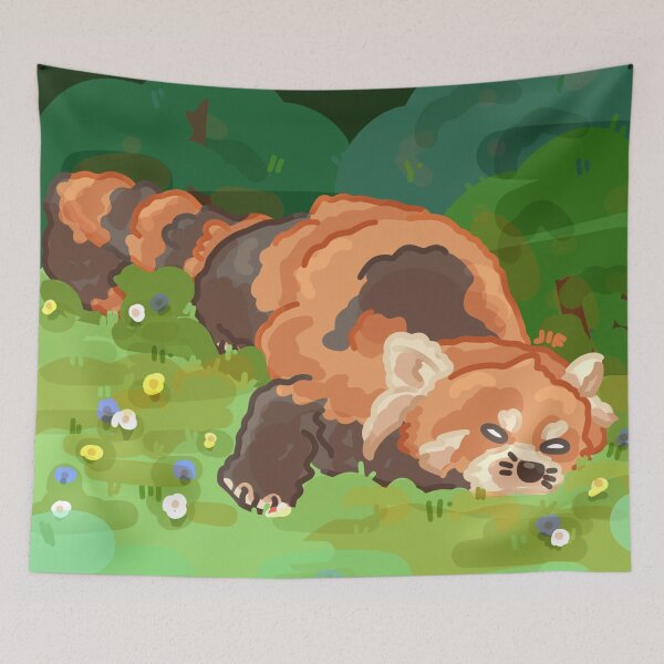 Item preview, #068 Sleepy Red Panda designed and sold by Jasmine Froley.