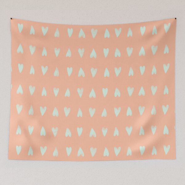 Item preview, Minimalist design of hand-painted hearts. Peach fuzz version designed and sold by Origillus.