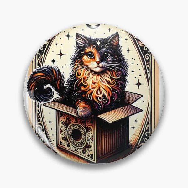 Item preview, Cat Maine Coon Tarot Card Vintage Maine Coon Cat In The Box  designed and sold by khetchDesign.
