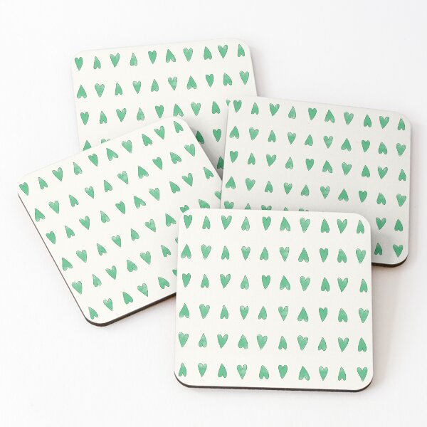 Item preview, Minimalist design of hand-painted hearts. Green version designed and sold by Origillus.