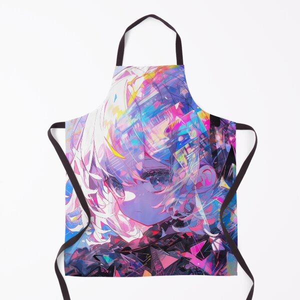Item preview, Vibrant Abstract Neon Kaleidoscope Anime Girl designed and sold by bubblegoth.