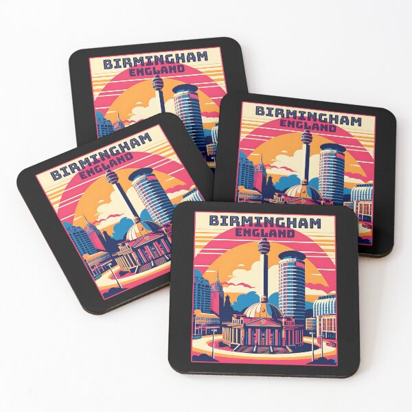 Item preview, Vintage retro Birmingham england Landmarks Skyline. designed and sold by Unitepeople.