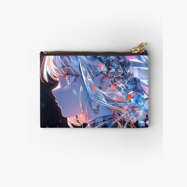 Item preview, Abstract Crystalline Cyber Neon Anime Girl designed and sold by bubblegoth.