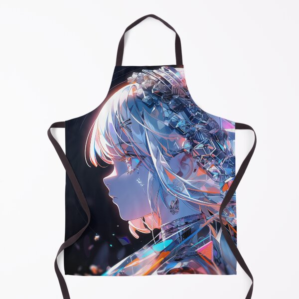 Item preview, Abstract Crystalline Cyber Neon Anime Girl designed and sold by bubblegoth.
