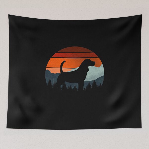 Item preview, Vintage Sky Mountains Wilderness Beagle Dog Gift  designed and sold by Guarddogdrive.