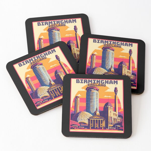 Item preview, Vintage retro Birmingham england Landmarks Skyline. designed and sold by Unitepeople.