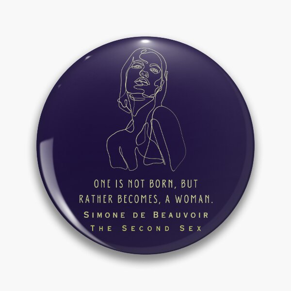 Item preview, Simone de Beauvoir quote: One is not born, but rather becomes, a woman. designed and sold by artbleed.