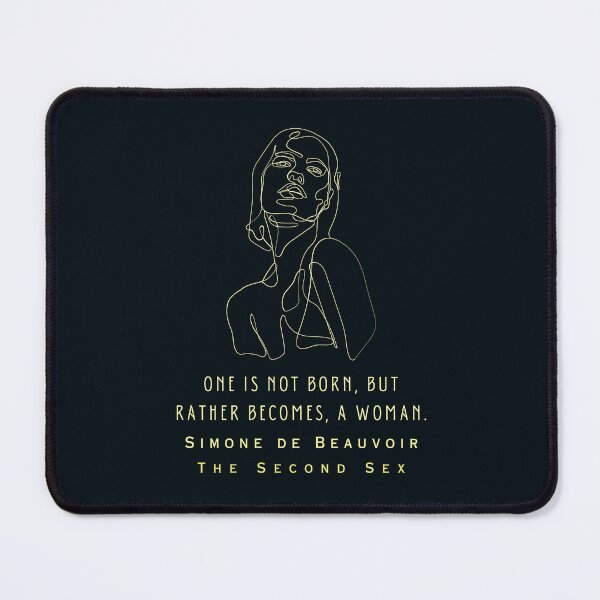 Item preview, Simone de Beauvoir quote: One is not born, but rather becomes, a woman. designed and sold by artbleed.