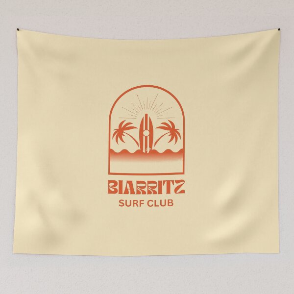 Item preview, Biarritz Surf Club Retro design  designed and sold by RetroDesignsNW.