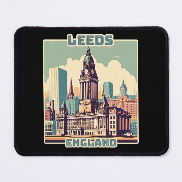 Item preview, Vintage retro Leeds england Landmarks Skyline. designed and sold by Unitepeople.