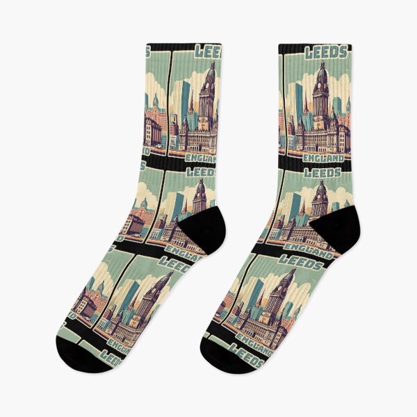 Item preview, Vintage retro Leeds england Landmarks Skyline. designed and sold by Unitepeople.