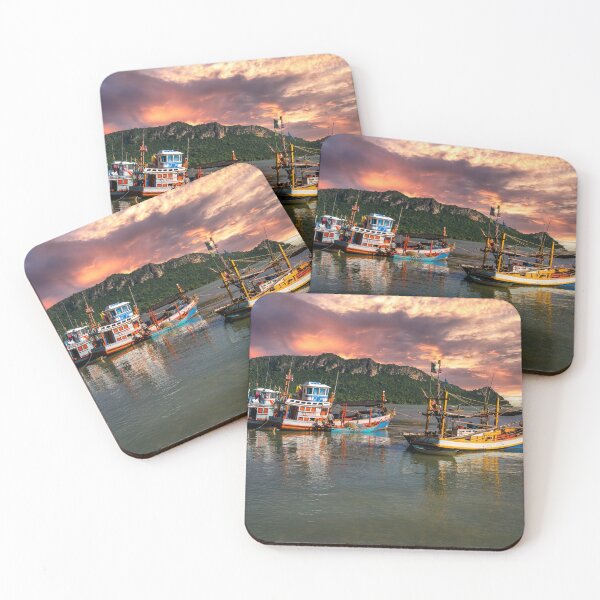 Item preview, Fishing Boats Thailand Sunset  designed and sold by AJEvans.