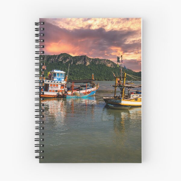 Item preview, Fishing Boats Thailand Sunset  designed and sold by AJEvans.