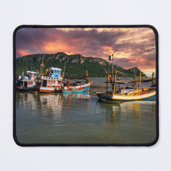 Item preview, Fishing Boats Thailand Sunset  designed and sold by AJEvans.