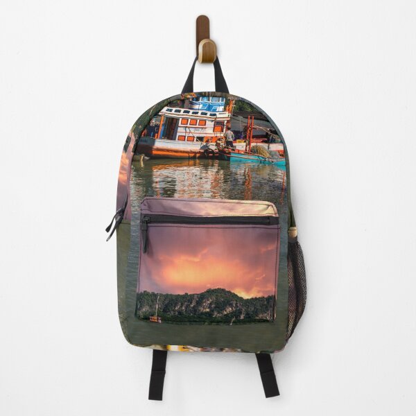 Item preview, Fishing Boats Thailand Sunset designed and sold by AJEvans.