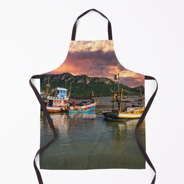 Item preview, Fishing Boats Thailand Sunset designed and sold by AJEvans.