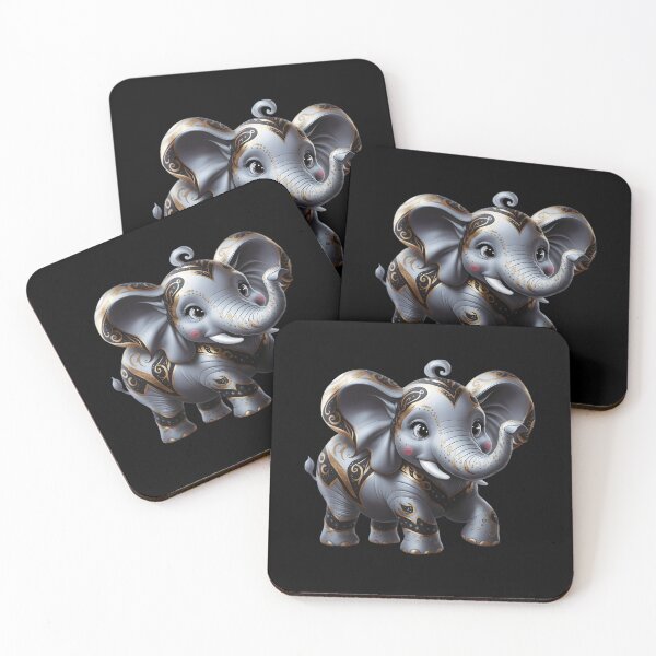 Item preview, Cute Elephant with Gold designed and sold by DZ-Merch.