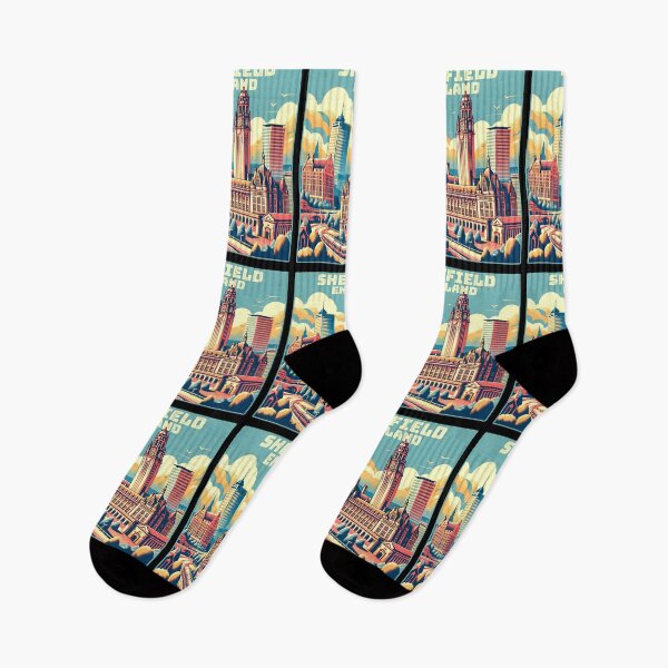 Item preview, Vintage retro Sheffield england Landmarks Skyline. designed and sold by Unitepeople.