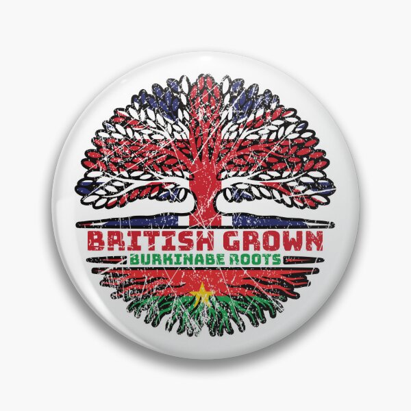 Item preview, Burkina Faso Burkinabe British UK Tree Roots Flag designed and sold by FlagX.