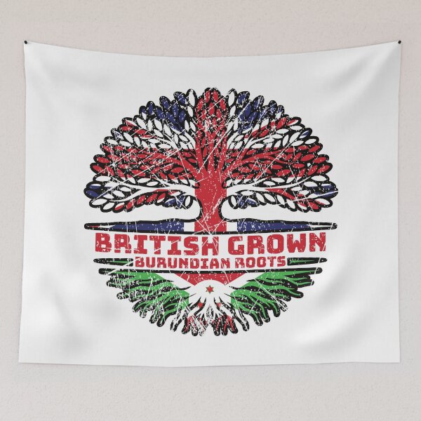 Item preview, Burundi Burundian British UK Tree Roots Flag designed and sold by FlagX.