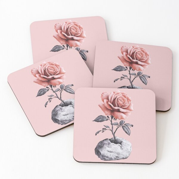 Item preview, Red Pink Rose Breaks from Stone designed and sold by Iba.