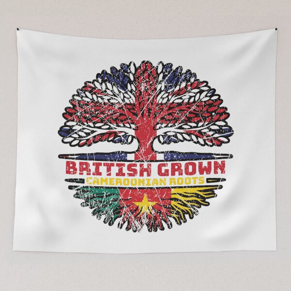 Item preview, Cameroon Cameroonian Uk United Kingdom British Tree Roots Flag designed and sold by FlagX.