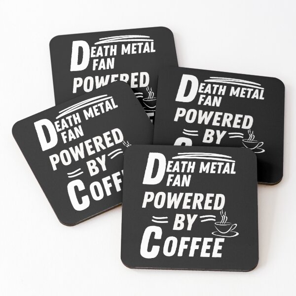 Item preview, Death metal fan powered by coffee designed and sold by annoying-shirts.