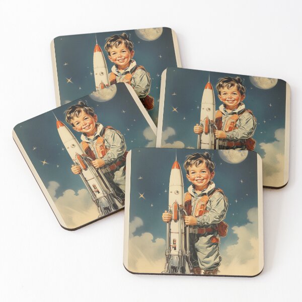 Item preview, Boy astronaut retro style designed and sold by PetsArt.
