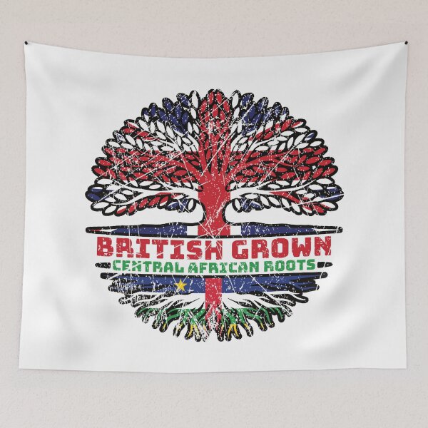 Item preview, Central African Republic Central African British UK Tree Roots Flag designed and sold by FlagX.