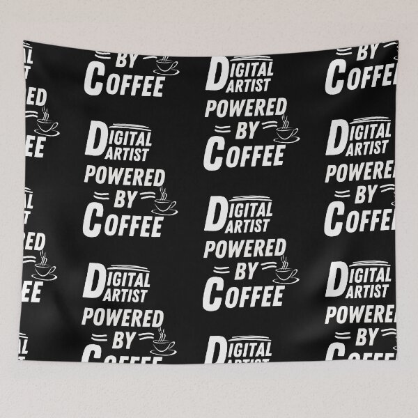 Item preview, Digital artist powered by coffee designed and sold by annoying-shirts.