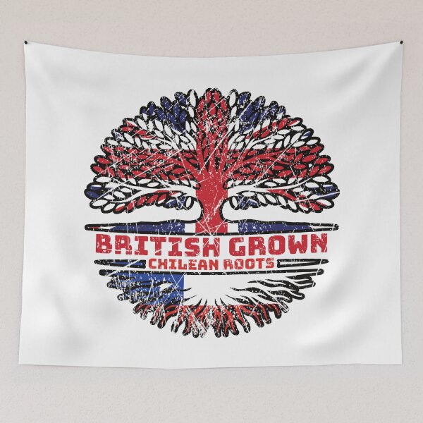 Item preview, Chile Chilean Uk United Kingdom British Tree Roots Flag designed and sold by FlagX.