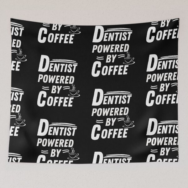 Item preview, Dentista impulsado por café designed and sold by annoying-shirts.