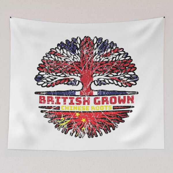 Item preview, China Chinese Uk United Kingdom British Tree Roots Flag designed and sold by FlagX.