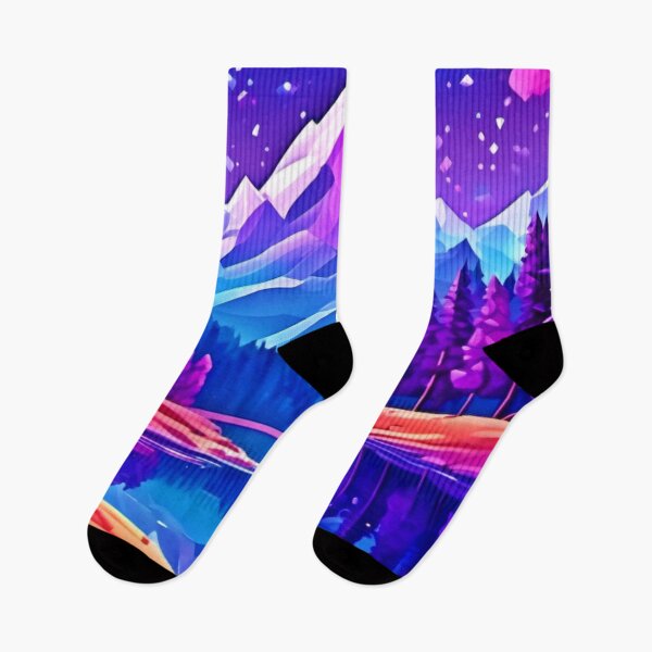 Item preview, Amethyst Dream: Crystal Mountains & Starry Skies designed and sold by Health And Fitness Posts e-Store.