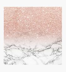 pink marble Photographic Print