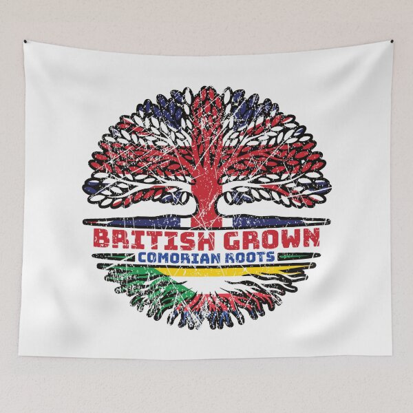 Item preview, Comoros Comorian British UK Tree Roots Flag designed and sold by FlagX.